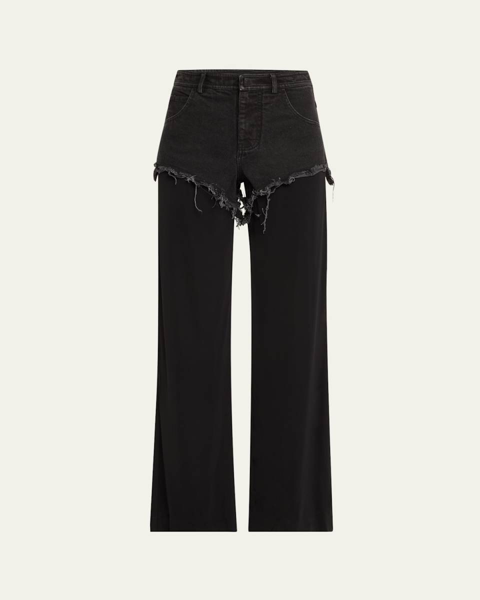 Duke Splice Layered Straight Jeans